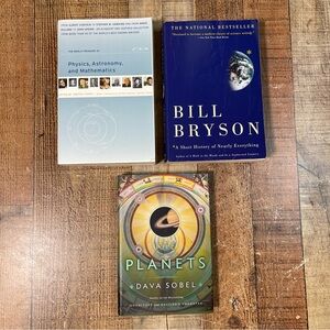 The Planets by Dava Sobel A Short History Bill Bryson Physics, Astronomy Math